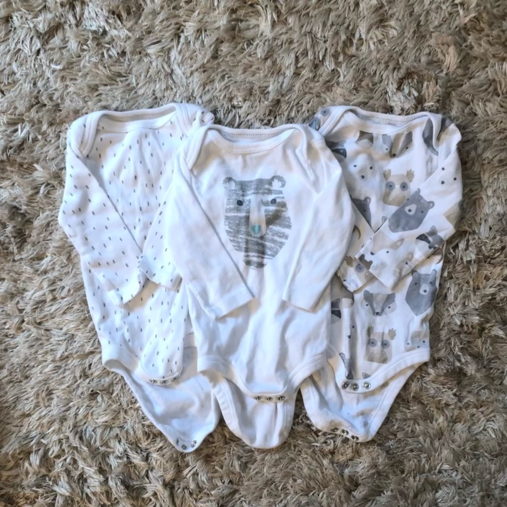 Baby Boy Woodland Onesie 3-Pack